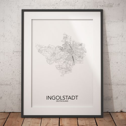 posterlin – Städteposter in schwarz-weiß der Stadt