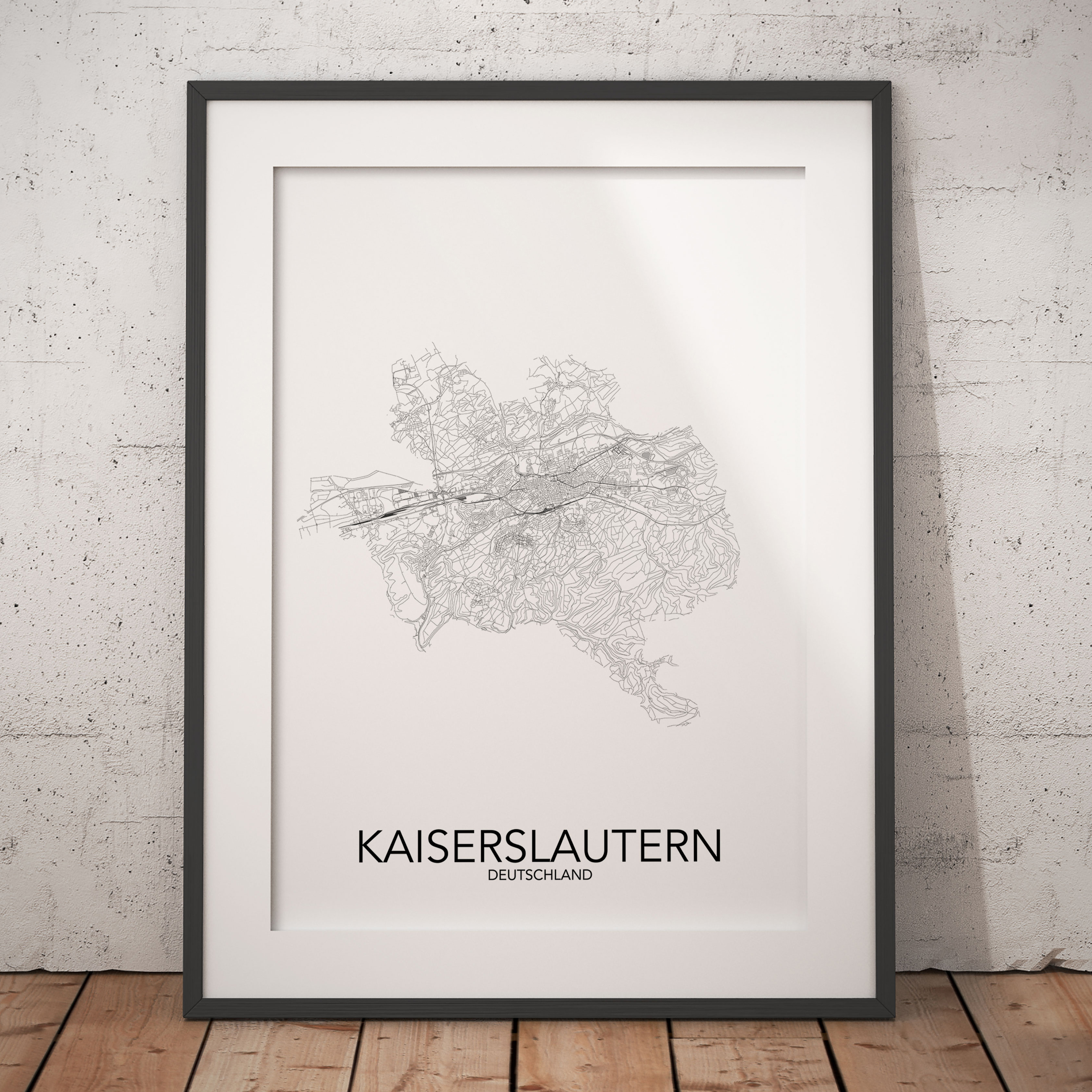 posterlin – Städteposter in schwarz-weiß der Stadt